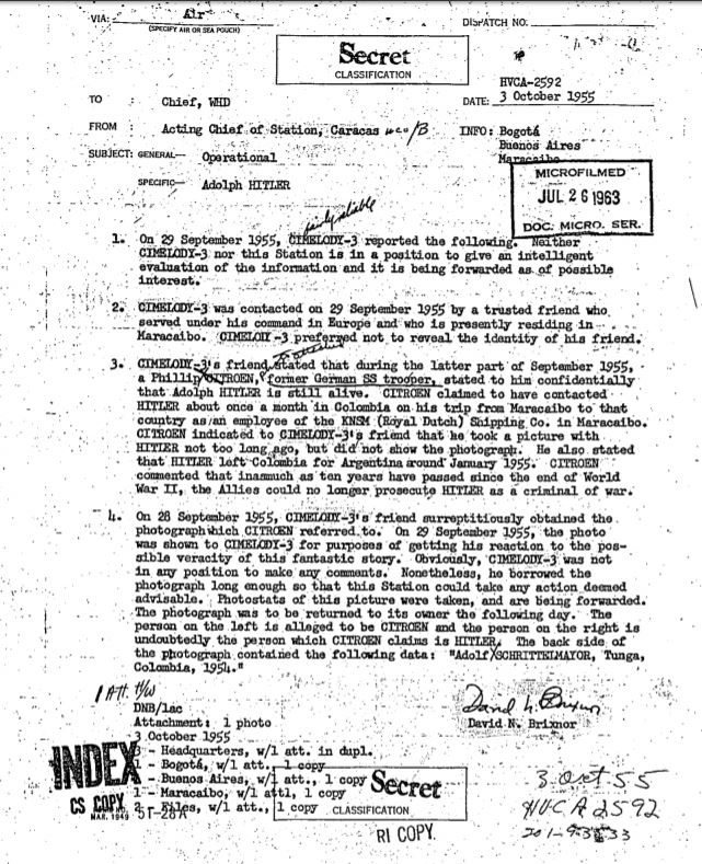 Версия ФБР о бегстве Гитлера в Аргентину